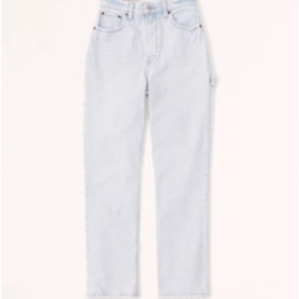 Abercrombie & Fitch Curve Love Ultra High Rise 90s straight leg carpenter jean